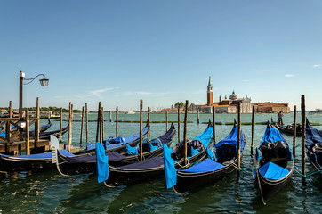 Fototapeta na wymiar Venice, Italy with gondolas 