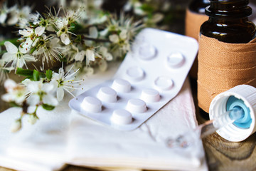 flower tablets and a hanky