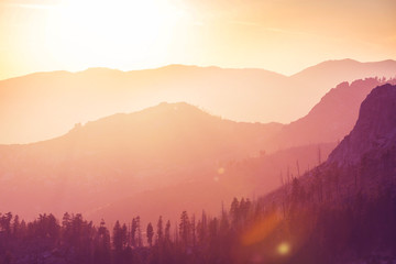 Mountains silhouette