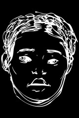  vector sketch of a handsome young man