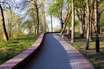 The road for walking in the park