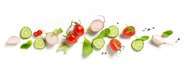 Abwaschbare Fototapete Frisches Gemüse verschiedenes frisches Gemüse
