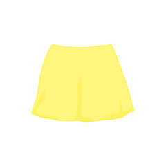 Yellow Cute Skirt Fashion Style Item Illustration