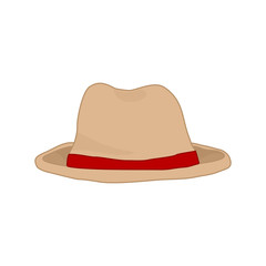 Simple Stylish Tourist Hat Fashion Style Item Illustration Design
