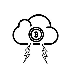 Bitcoin vector icon
