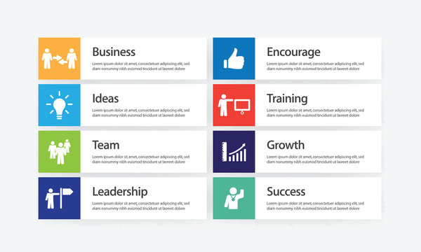 Learn and Lead Infographic Icon Set