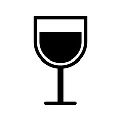 Wine glass. Vector icon