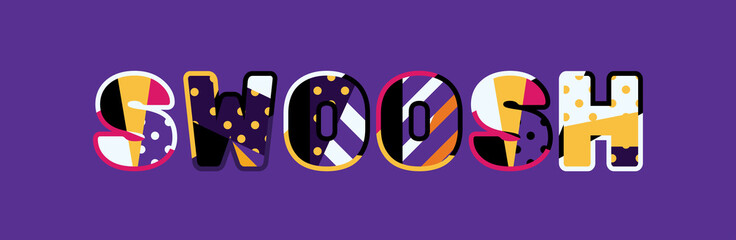 Swoosh Concept Word Art Illustration