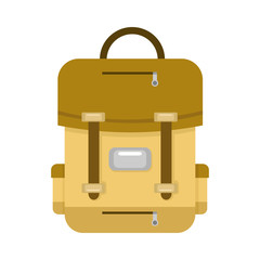 Brown School Backpack Illustration