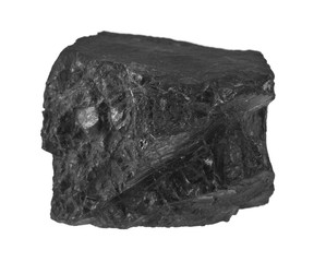 black coal isolated on white background
