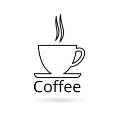 Coffee cup line icon