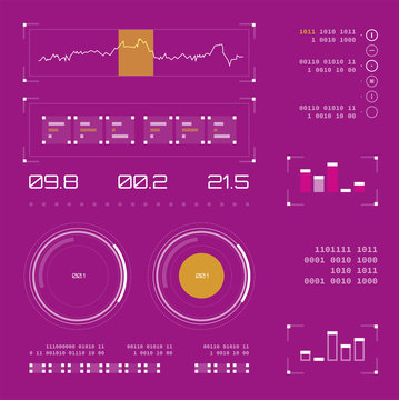 Abstract future, concept vector futuristic virtual graphic touch user interface HUD set.