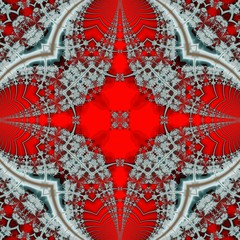 Texture ornament in red tones.Digital fractal 3D design.