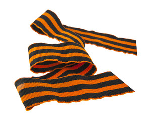 striped ribbon isolated on white background