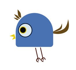 little colorful and joyful cartoon bird