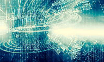 Technological background, Internet concept of global business. Internet connection, abstract of science and technology graphic design