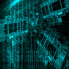 Technological background, Internet concept of global business. Internet connection, abstract of science and technology graphic design