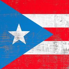 scratched Puerto Rico flag