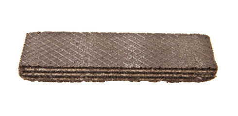 chocolate wafers isolated on white background