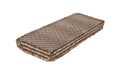 chocolate wafers isolated on white background