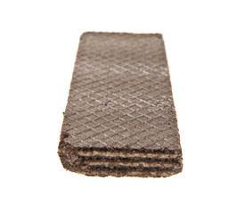 chocolate wafers isolated on white background