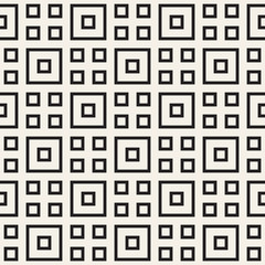 Stylish lines lattice. Ethnic monochrome texture. Abstract geometric background design. Vector seamless pattern.