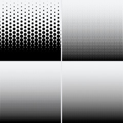 Halftone dots on white background