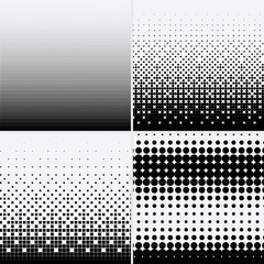 Halftone dots on white background