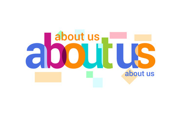 About Us  Overlapping vector Letter Design