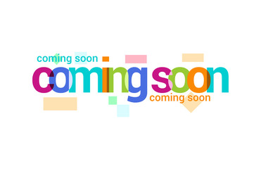 Coming Soon Overlapping vector Letter Design