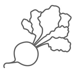 beet flat vector icon