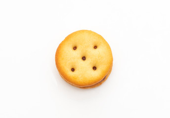 coconut biscuit with pineapple jam