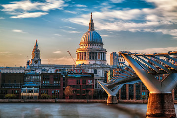 St. Paul's Cathedral and the Millennium Bridge