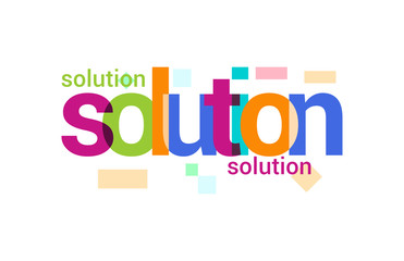 Solution Overlapping vector Letter Design