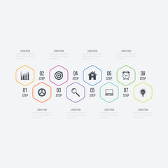 Vector illustration infographics 8 options