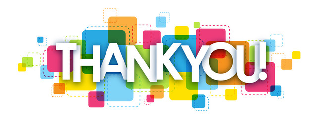 "THANK YOU" Vector Letter Banner