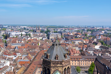 Strasbourg, panoramic view of the old Town, France