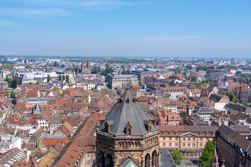 Fototapeta na wymiar Strasbourg, panoramic view of the old Town, France