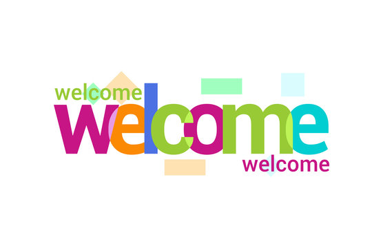 Welcome Overlapping vector Letter Design