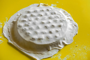 cooking meat dumplings, food texture.