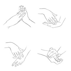 female hands applying cream