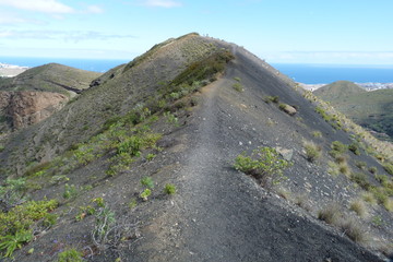 Fototapeta na wymiar Kraterrand der Caldera Bandama auf Gran Canaria.