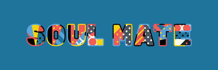 Soul Mate Concept Word Art Illustration