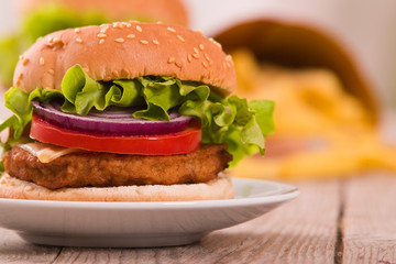 Hamburgers.