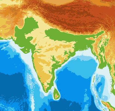 Physical Map Of India