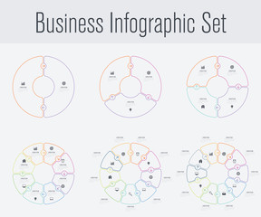 Set with infographics