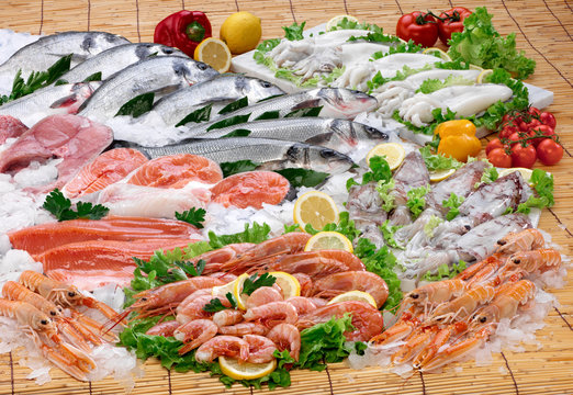 Pesce di mare, banco del pesce