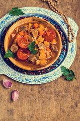 Thick soup with meat