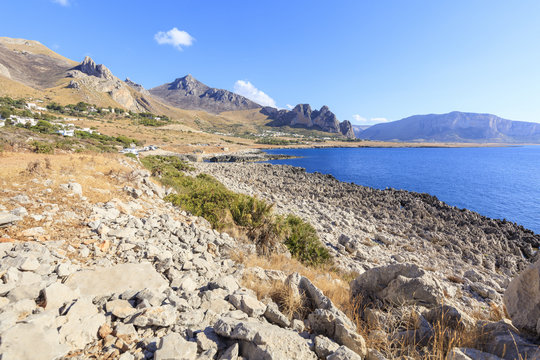 Beach of Isulidda, San Vito Lo Capo, province of Trapani, Sicily, Mediterranean