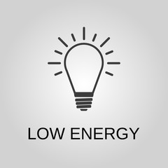 Low energy icon. Low energy symbol. Flat design. Stock - Vector illustration